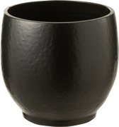 J-Line bloempot Ying - keramiek - zwart - small - Ø 26.00 cm