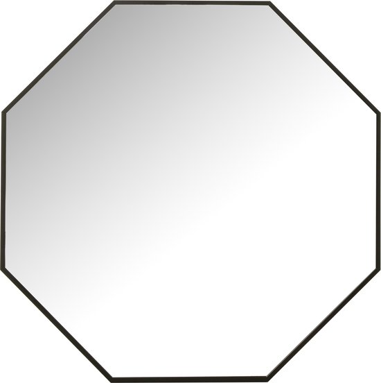 J-Line miroir Octogone - verre/métal - noir