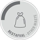 Restafval bord - kunststof - tweetalig 200 mm