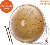 Durani Handpan 36 cm Or – Tongue drum – Bol chantant – 15 notes – Yoga Drum – Lotus Tong