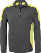 HAVEP Zipsweater Bicolor 10076 - Charcoal/Fluo Geel - 3XL