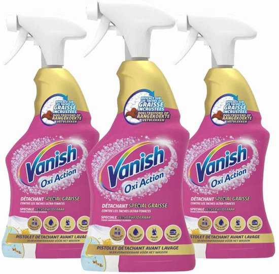 3x Vanish Vlekkenverwijderaar Gold Spray 500 ml
