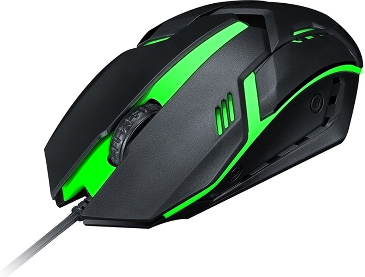 Edmondo Gaming Muis met LED verlichting - LED RGB Verlichting - Bedraad - QWERTY - Computer - Zwart - Ergonomische Muis met Stille Klik - Geschikt voor alle Laptops - Stille Bedrade Muis
