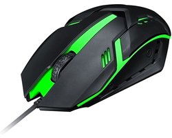 Edmondo Gaming Muis met LED verlichting - LED RGB Verlichting - Bedraad - QWERTY - Computer - Zwart - Ergonomische Muis met Stille Klik - Geschikt voor alle Laptops - Stille Bedrade Muis