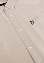 Lyle & Scott Cotton Slub Short Sleeve Shirt Heren - Vrijetijds blouse - Gebroken wit - Maat M
