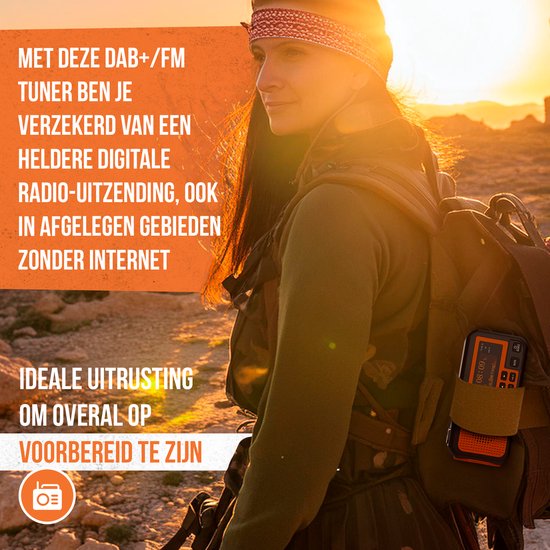 Follesa® Noodradio - Noodradio - 5500Mah Solar Powerbank - Survivalradio - Dab /FM - Solar