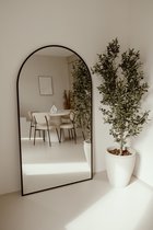 Staande Spiegel - Spiegel - Ovale Spiegel - Muurspiegel 180X100 - Zwart