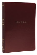 NKJV, Reference Bible, Center-Column Giant Print, Leather-Look, Burgundy, Red Letter, Comfort Print