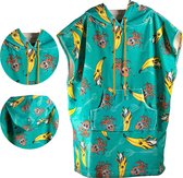 ABSRB Surfponcho Otopus Junior - Sneldrogend, 50% katoen en 50% polyester - Strandhanddoek voor tieners, zwemponcho met capuchon - poncho