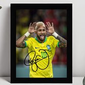 Neymar Jr. Signature encadrée – 15 x 10 cm dans un cadre Zwart Classique – Signature imprimée – Voetbal - Brésil - FC Barcelona - Paris Saint Germain - Voetbal - Football - Brésil - PSG