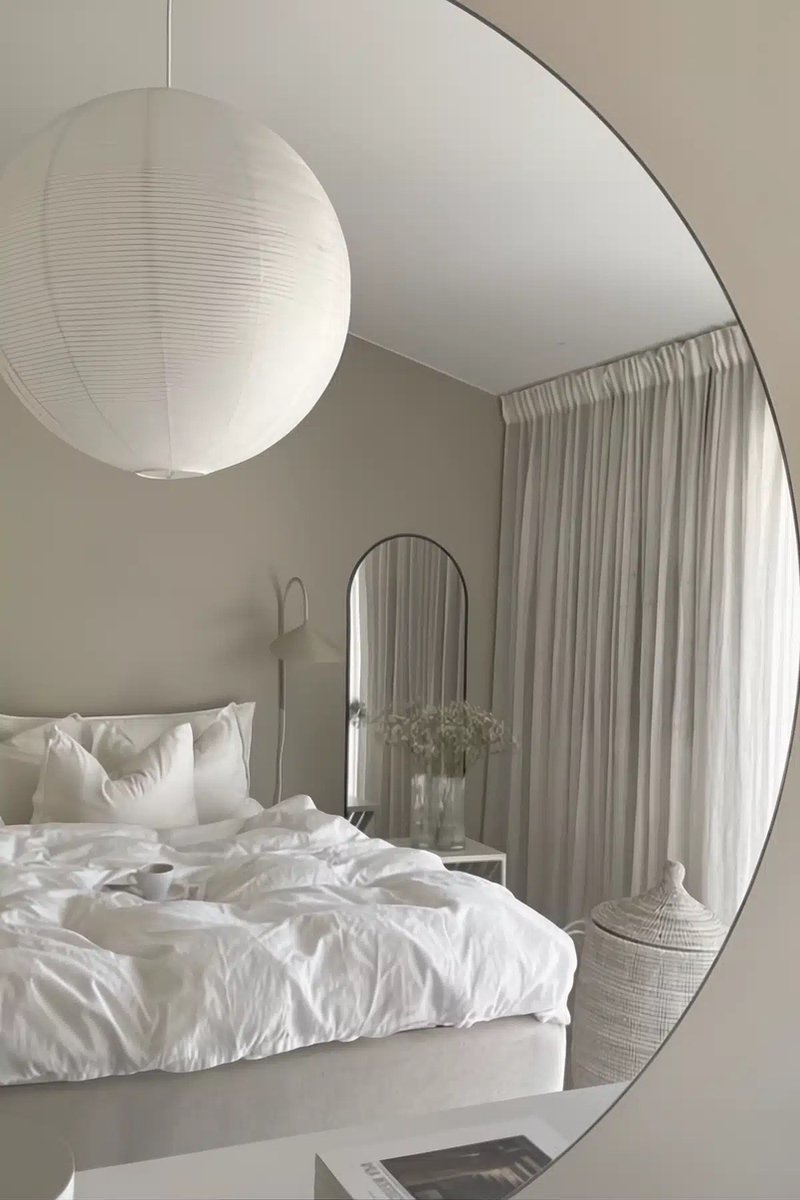 Nordic Style® Ronde spiegel 120x120cm - Frameloos - Scandinavische Spiegels - Cirkel - Zonder lijst - Randloos - Frameloos - Wandspiegel - Badkamerspiegel - Gangspiegel - Wand - Gang - Badkamer