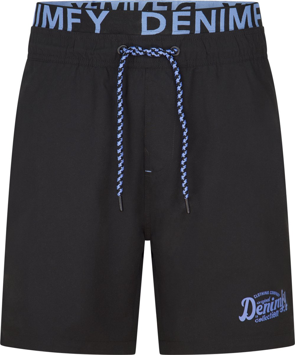 DENIMFY Heren Short DFNeo bequem Zwart XL Volwassenen Zwembroek Zwemshort