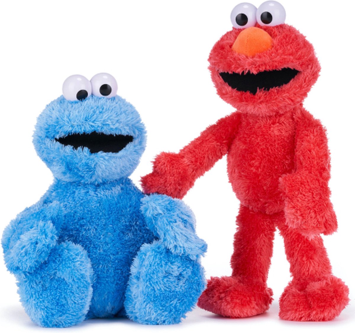 Elmo + Cookie Monster Sesamstraat Pluche Knuffel Set 38 cm - Sesamestreet Plush Toy | Sesam Straat Speelgoed pop Knuffeldier Knuffelpop voor kinderen jongens meisjes | Koekie Monster, Elmo, Oscar Mopperkont, Bert, Ernie, Pino