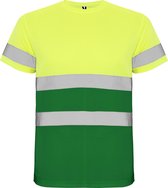 Technisch hoog zichtbaar / High Visability T-shirt met korte mouwen Geel / Groen maat 3XL