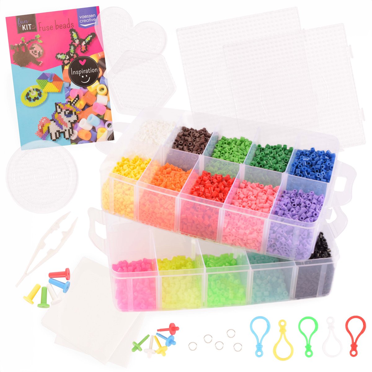 Vaessen Creative Strijkkralen Set - Assortiment - 10.000 stuks - Incl. Accessoires — afbeelding 5