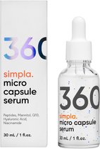 Simpla 360 serum - anti-rides - glow - niacinamide - hyaluronzuur - peptiden - Q10 - celvernieuwing - anti-acne - tegen mee-eters - grove poriën - vervaging pigmentvlekken - 30ml