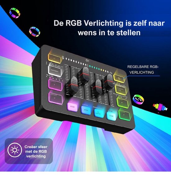 FIFINE - Starter Pack 2.0 - AM8T & SC3 - Podcast Starter Pack - Gaming Streaming - Microphone USB RVB avec perche - Streaming Deck - DJ Mixer