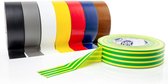 PVC isolatietape - gemengd 19mm x 10m  - set van 10