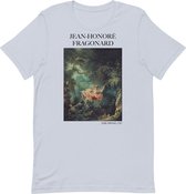Jean-Honoré Fragonard 'De Schommel' ("The Swing") Beroemd Schilderij T-Shirt | Unisex Klassiek Kunst T-shirt | Licht Blauw | L