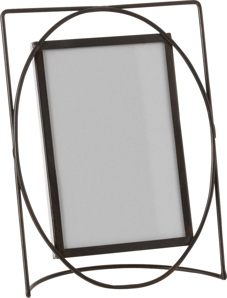 J-Line fotolijst Rechthoek - metaal/glas - donkerbruin - small Zwart