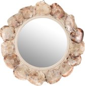 J-Line spiegel Lisa - schelpen/hout - paars - small