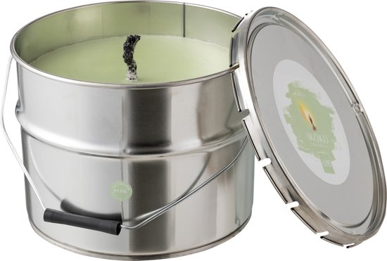 J-Line bougie exterieure Pot De Peinture - métal/cire - blanc - large - 135H
