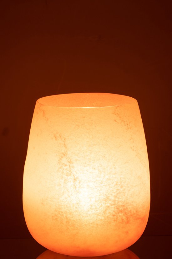 J-Line vase Givré - verre - rose - 27 cm de hauteur