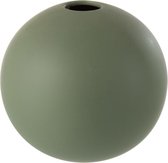 J-Line vaas Bol - keramiek - groen - medium - Ø 18 cm