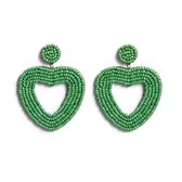 Emily Hart Oorbellen - Groen | 7,5 x 5,2 cm | Bijoux Kraaltjes Oorhangers | Fashion Favorite