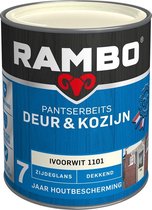 Rambo Pantserbeits Deur&Kozijn Zijdeglans Dekkend Ivoorwit 1101 - 0.75L -