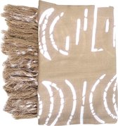 Sarong Moon - Handgemaakte Pareo Omslagdoek Omslagrok Wikkelrok Bikini Cover Up Dames Heren - Beige Wit