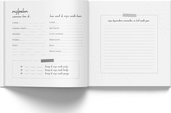 Fyllbooks Babyboek Mijn eerste jaar - Linnen Beige