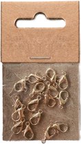 3BMT® Karabijnsluiting Goudkleurig - Gouden karabijn - voor maken van sieraden, armbanden en kettingen - 12 mm - 16 stuks