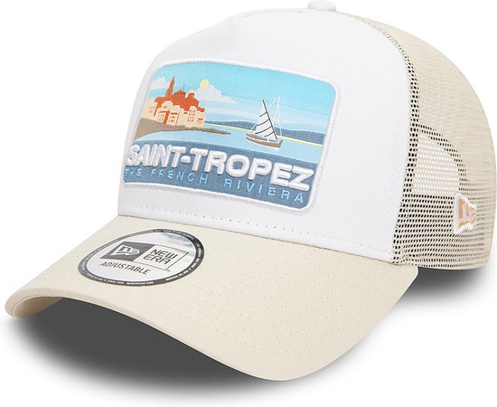New Era Summer Saint Tropez Stone A-Frame Trucker Cap