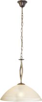 Steinhauer Capri - Lampe à suspension - 1 lumière - Bronze - Verre albâtre crème