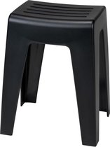 Badkamerkrukje in modern design van kunststof - belastbaar tot 120 kg - zwart - 38 × 47 × 32 cm pop up stool