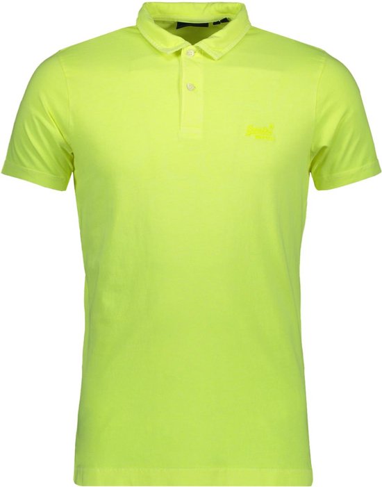 Superdry Poloshirt Essential Logo Neon Jersy Polo M1110419a Dry Fluro Yellow Mannen Maat - XXL
