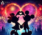 Diamond painting Mickey Mouse & Minnie Mouse 50x50 ronde steentjes