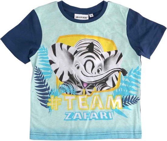 Dreamworks - t-shirt - team zafari - bleu/marine - taille 116