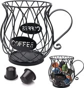 Koffiecapsulemand, koffiepadorganisator, opbergmand voor koffiecapsules, koffiecapsulehouder, origineel ontwerp voor thuis, café, hotel, ornamenten