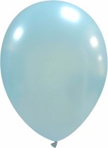 100 x ballonnen 27cm licht blauw Metallic effect (light blue balloon) / PRO & non-toxisch