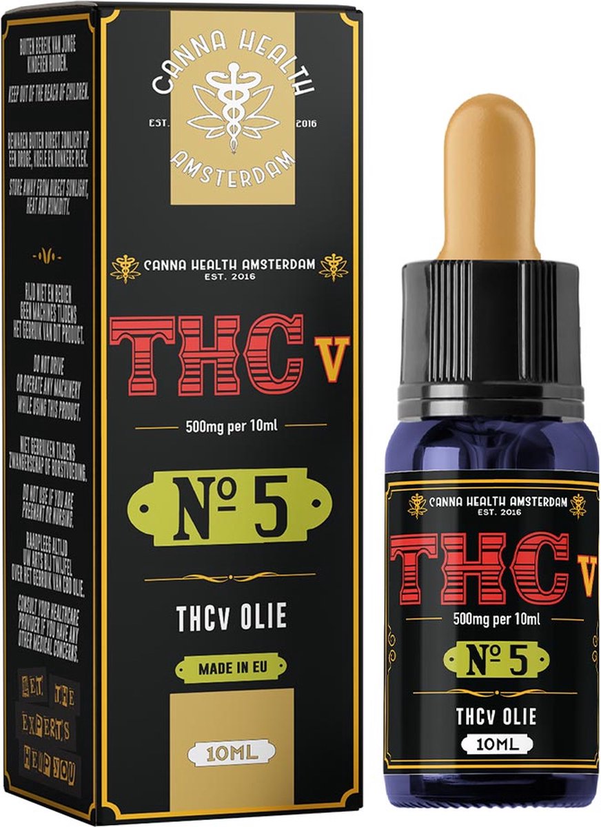 Goedkoopste Canna Health Amsterdam - Black Label - No. 5 THCv Oil - 10ml