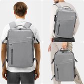 Reisrugzak voor dames en heren, handbagage, rugzak, laptoprugzak voor werk, school, weekend, reizen, casual, dagrugzak, schooltas, cabinemaat met schoenenvak