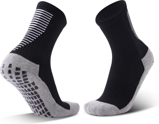 Grip Socks Voetbal - Chaussettes de sport - Comfort Perfect - Performance maximale - Adhérence améliorée - Zwart - Taille 39 à 44