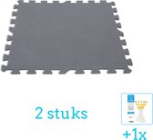 Intex Zwembadtegels - 50x50 cm - (8 Stuks per verpakking) - Grijs - 2 stuks - Voordeelverpakking - Inclusief WAYS Testrips (1 stuks)