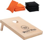 Wicked Wood Cornhole Starting Kit - Officiële afmeting 90x60cm - Board met ACL Licentie - 1x Cornhole Board - 2x4 Cornhole Bags