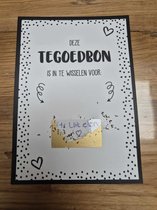 1x Tegoed - Tegoedbon - DIY kraskaart - Inclusief envelop - Cadeaubon Kleur - verjaardags cadeau man vrouw - Vaderdag - Cadeaubon
