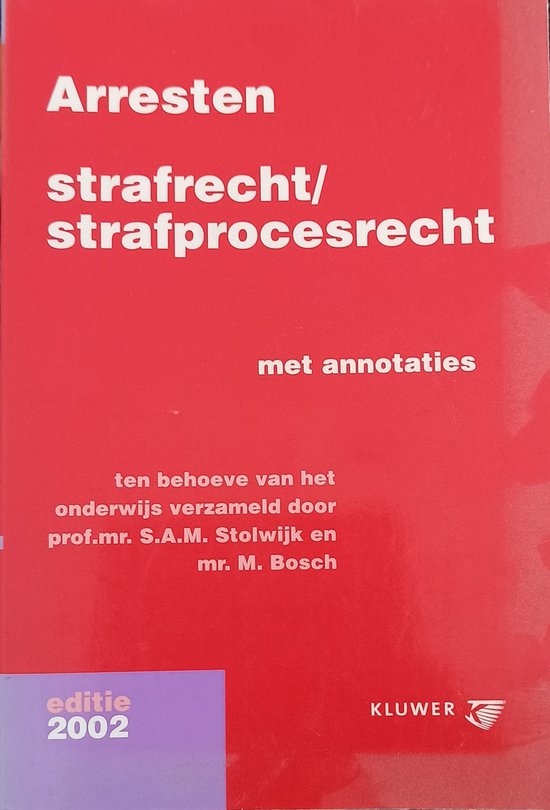 Arresten strafrecht en strafprocesrecht - cover