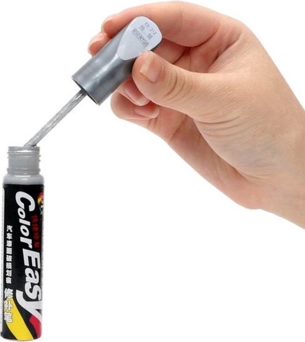 TLVX Lakstift Zilver grijs - Autolakherstel - Zilver Metallic - Kras pen lak stift - Auto lakstiften - Schade herstel - Auto Kras herstel - Kras stift – Zilveren auto lak - Kras verwijderaar - Kras herstel - Sleutelschade auto - Permanent lak herstel