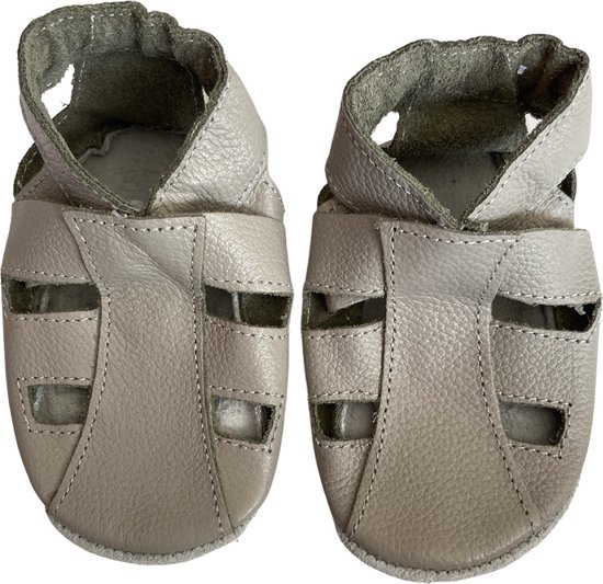 Sandales chaussures bébé en cuir gris de Bébé- Chausson taille 20/21